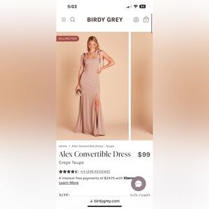 Birdy Grey Alex Convertible Dress